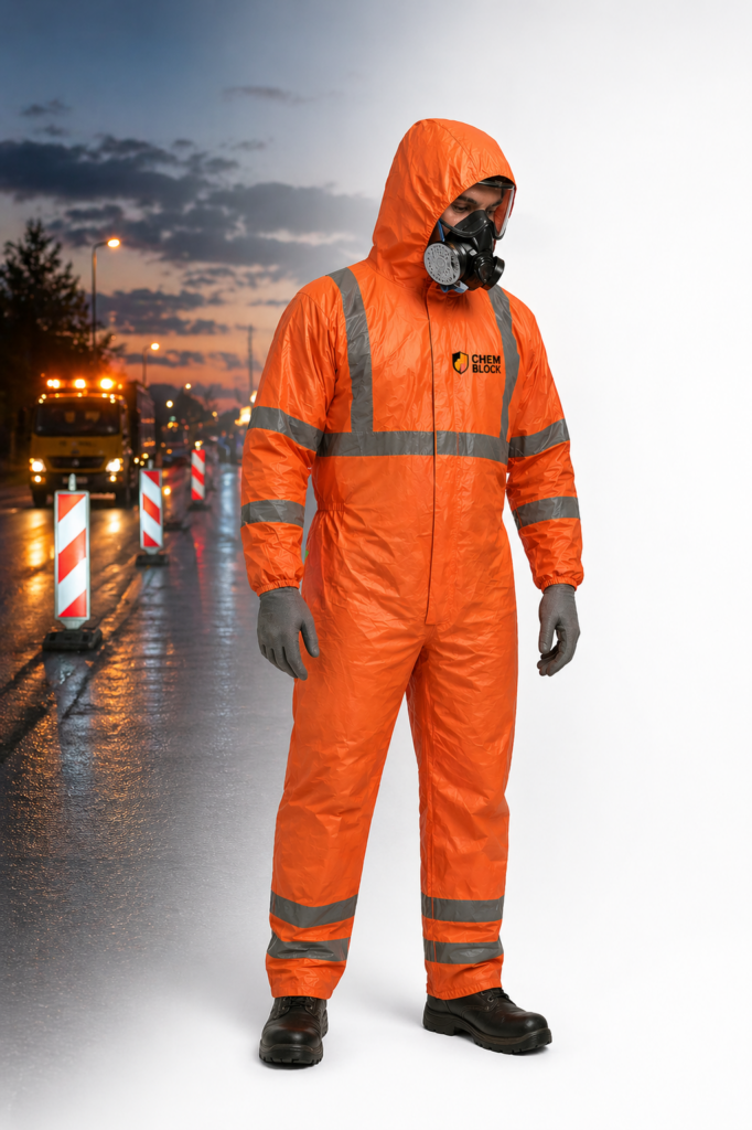 Kombinezon ochronny ChemBlock Spray Hi-Vis (typ 5/6, odblaskowy)